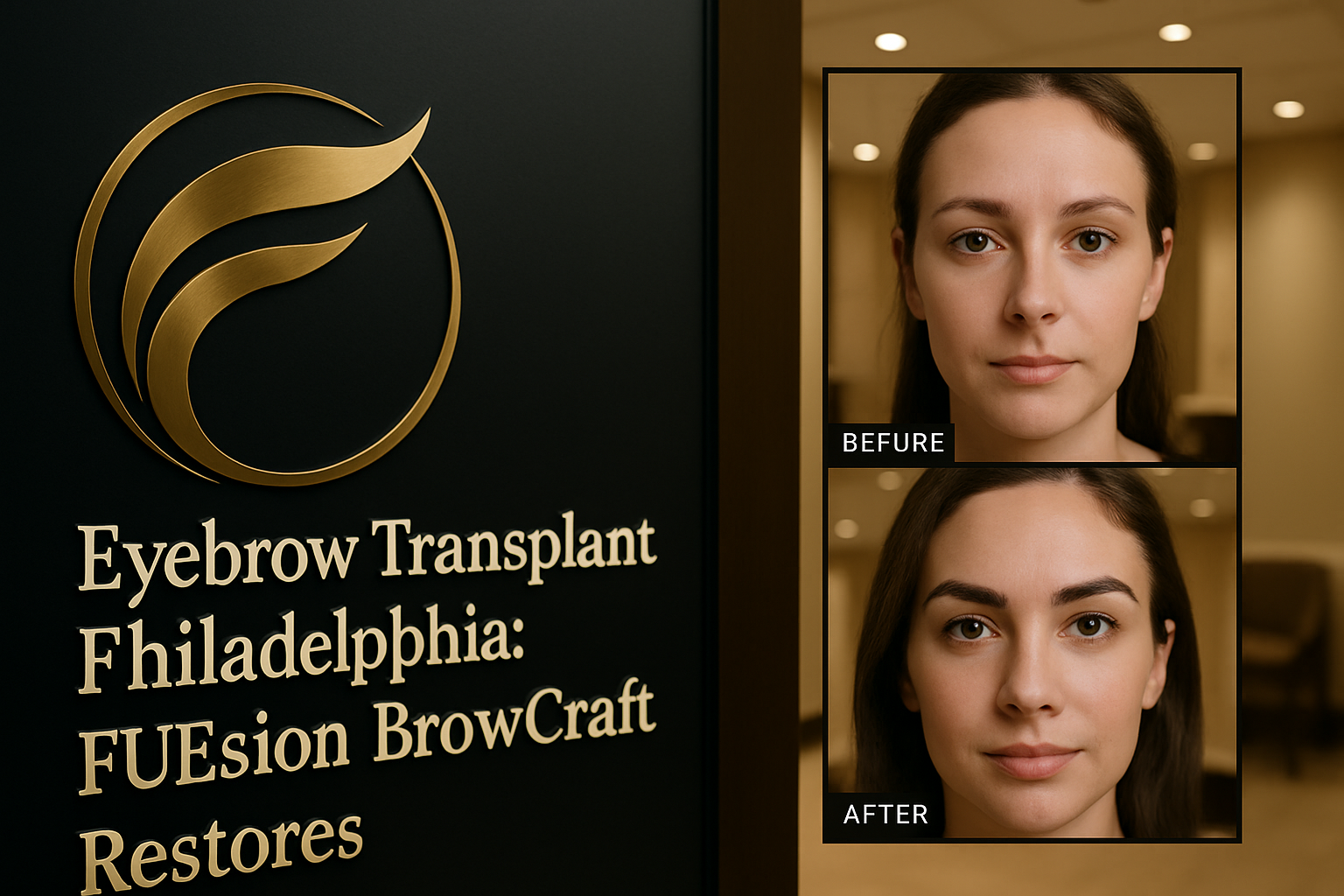 EYEBROW TRANSPLANT PHILADELPHIA: FUESION BROWCRAFT BEFORE AND AFTER