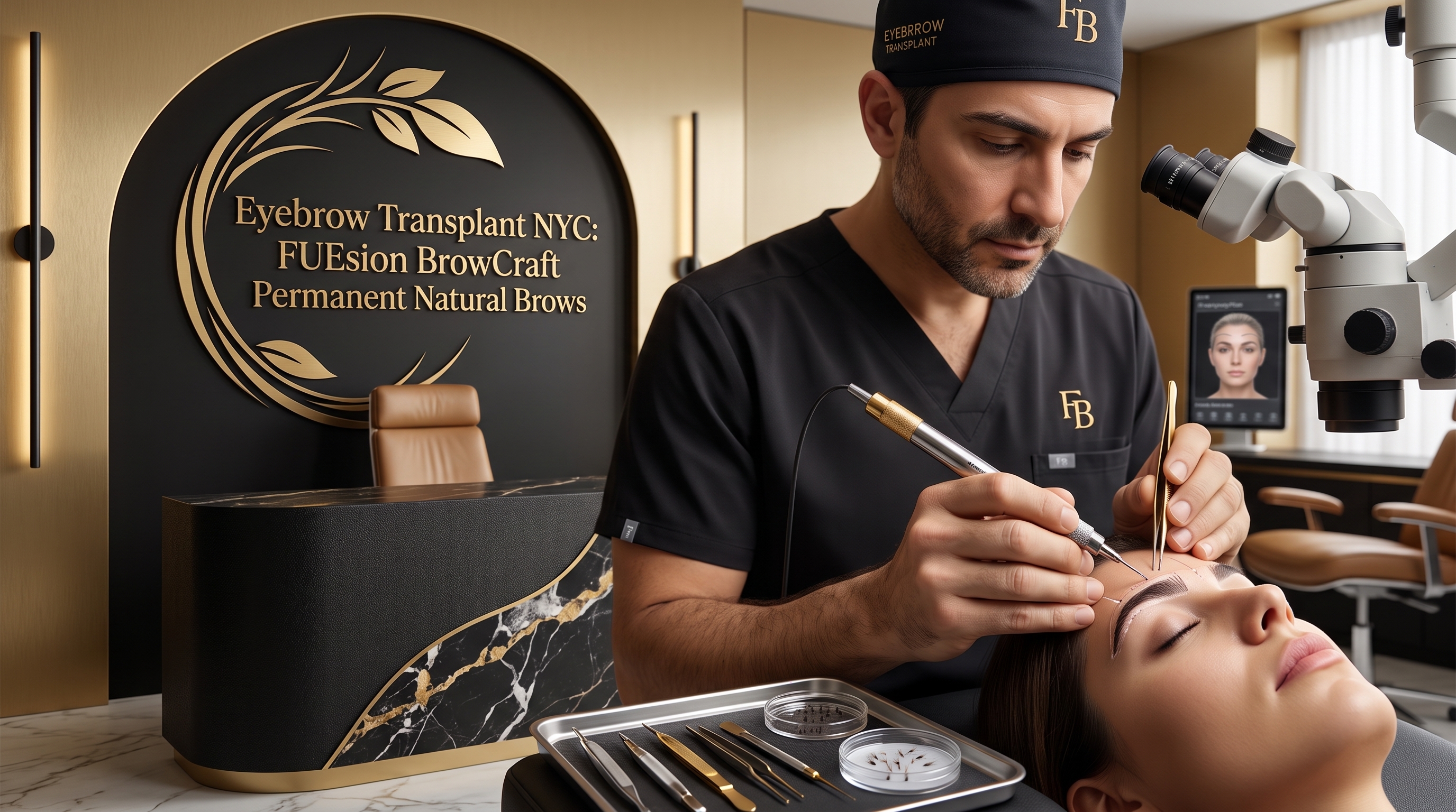 EYEBROW TRANSPLANT NYC: FUESION BROWCRAFT TECHNOLOGY DEMONSTRATION