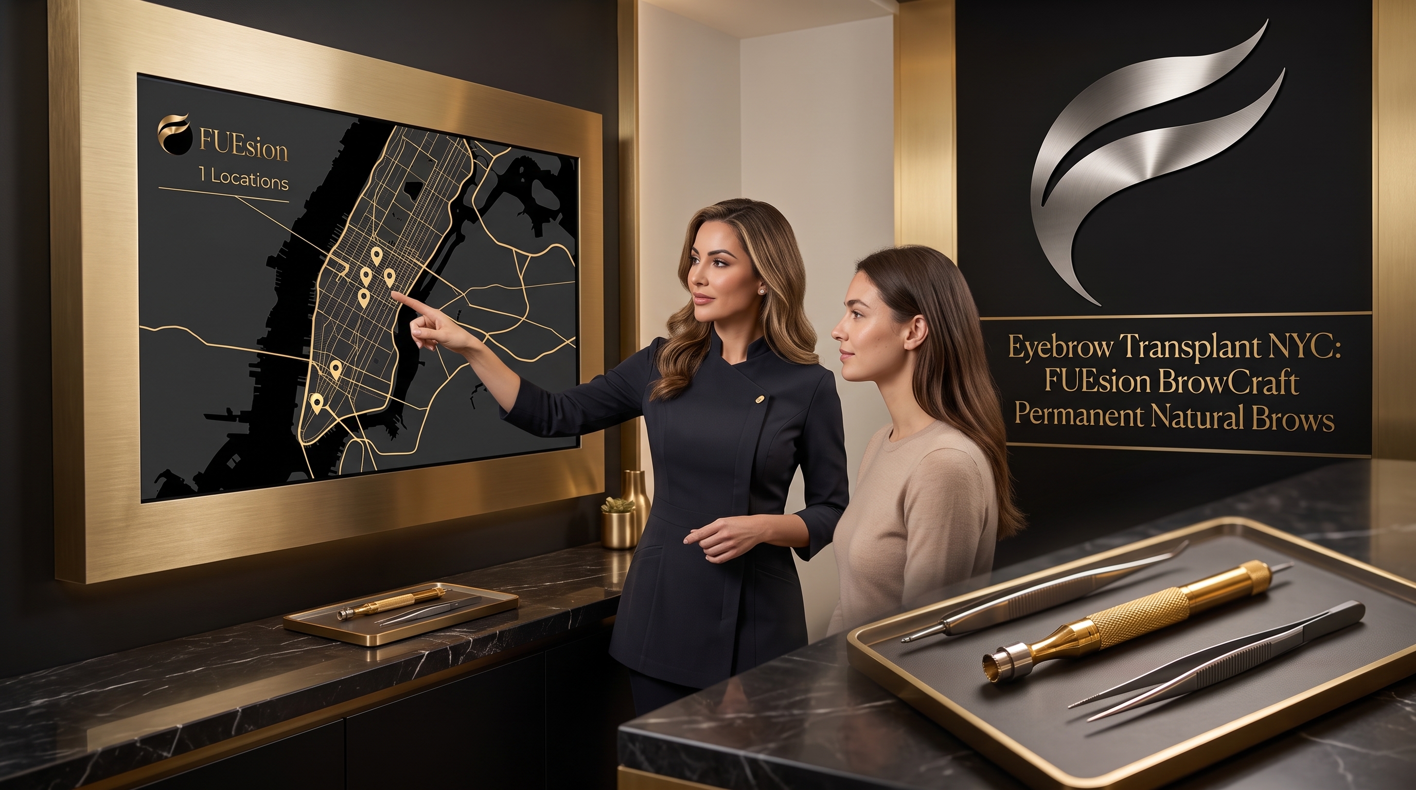 EYEBROW TRANSPLANT NYC: FUESION BROWCRAFT LOCATIONS AND ACCESS