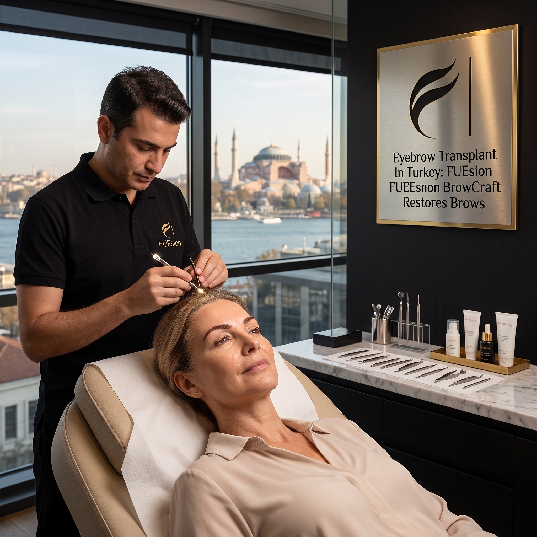 EYEBROW TRANSPLANT IN TURKEY: FUESION BROWCRAFT PERMANENT NATURAL BROW RESTORATION