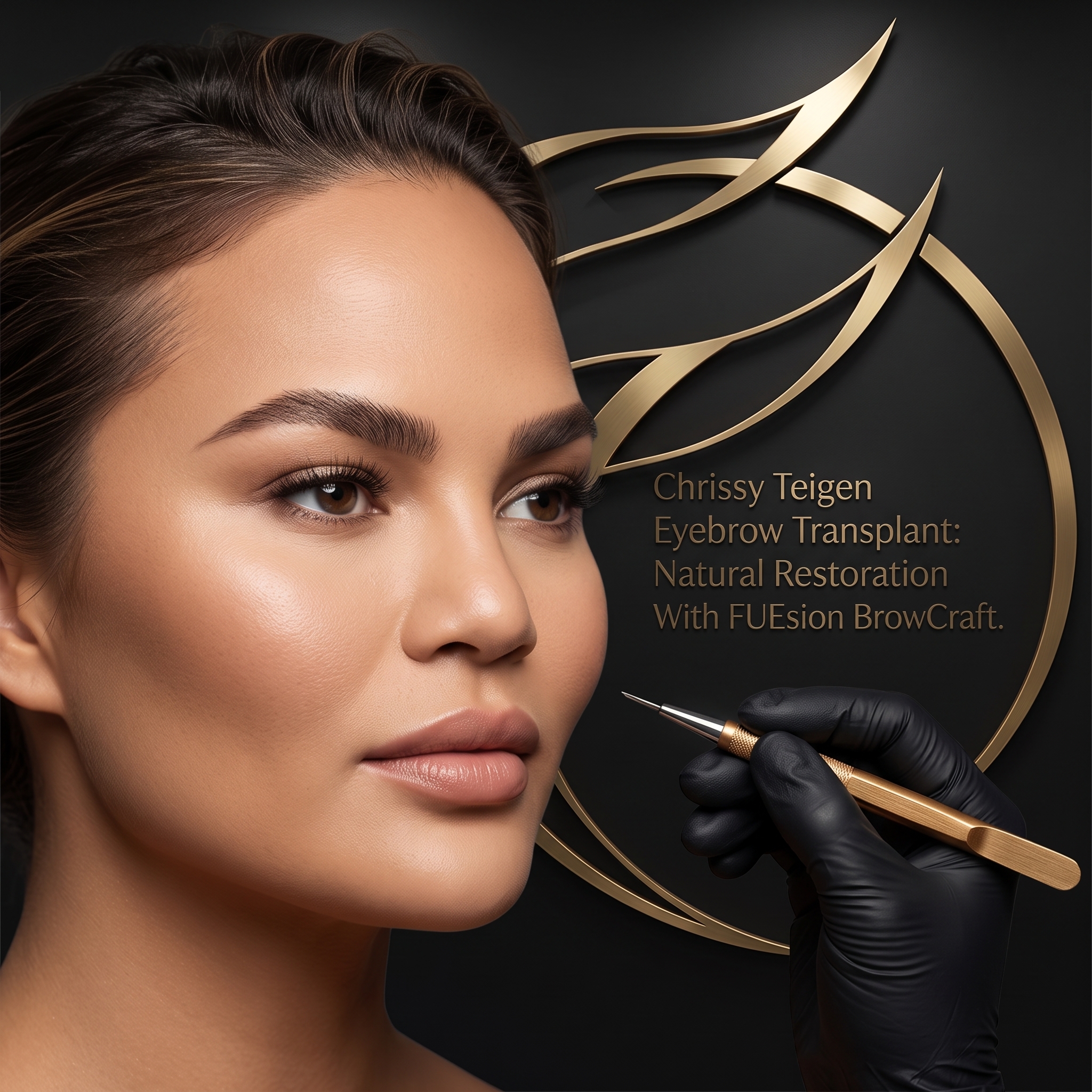 CHRISSY TEIGEN EYEBROW TRANSPLANT: FUESION BROWCRAFT PERMANENT NATURAL RESTORATION