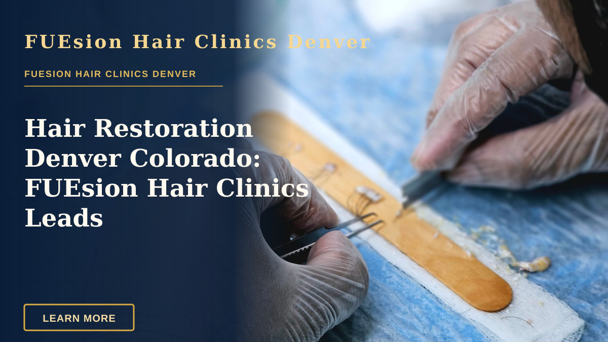 Hair Restoration Denver Colorado: FUEsion Hair Clinics Leads — Close-up of surgeons preparing hair grafts for transplantation, demonstrating precise skills.