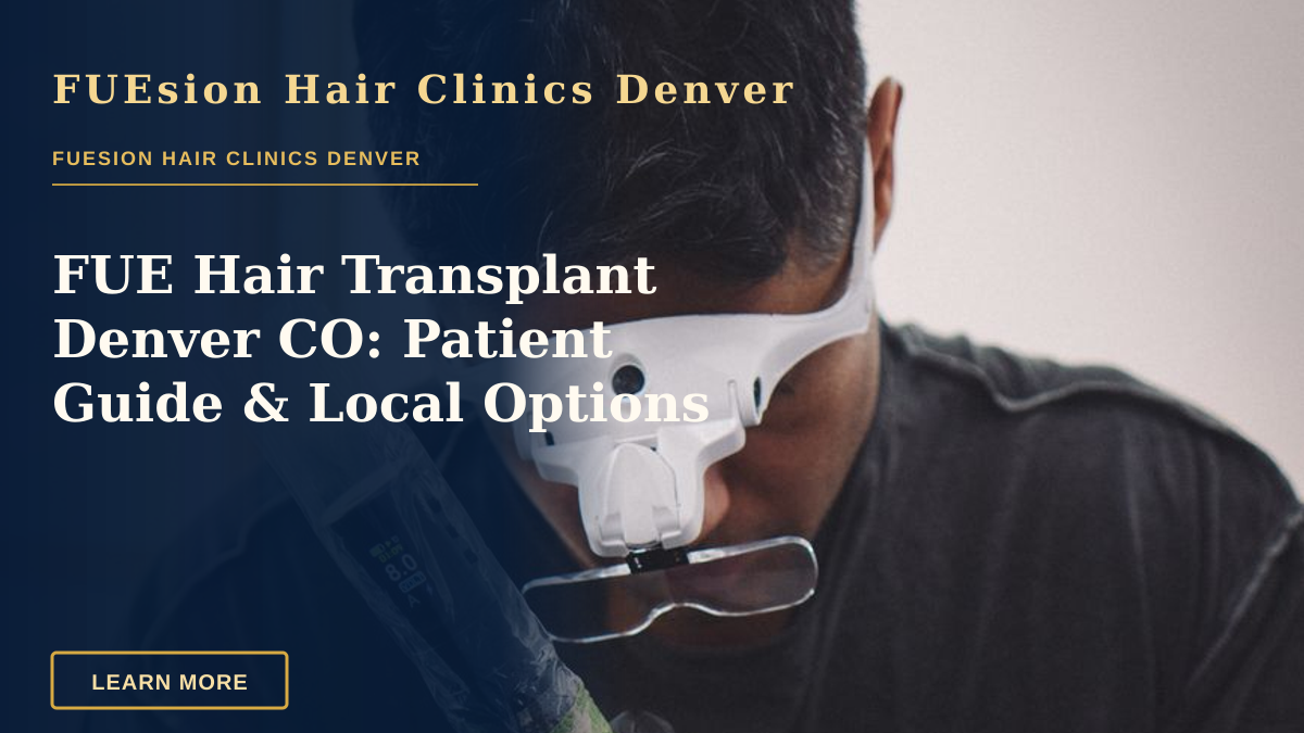 FUE Hair Transplant Denver CO: Patient Guide & Local Options — A skilled tattoo artist performing scalp micropigmentation on a client's head.