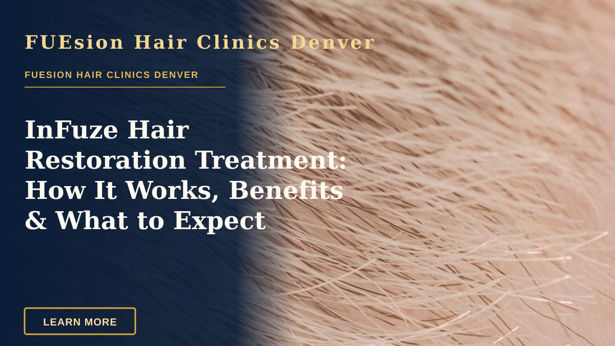 InFuze Hair Restoration Treatment: How It Works, Benefits & What to Expect — Full frame closeup of skin with short brown and fair hairs on surface