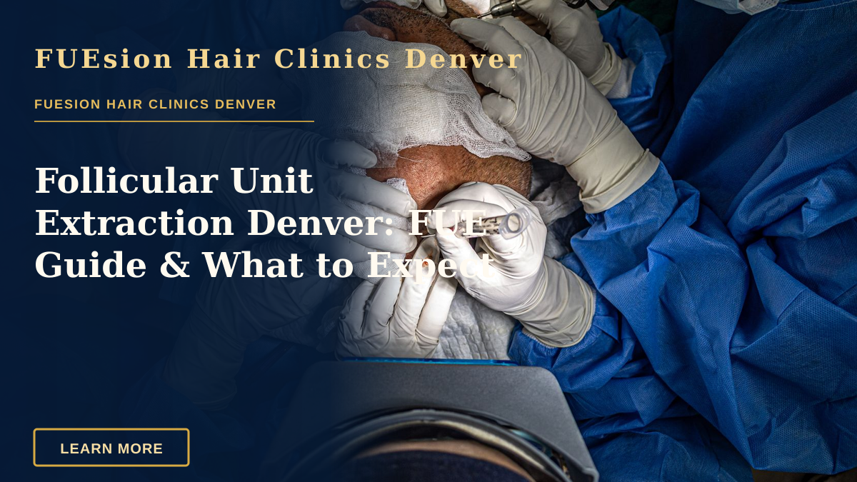 Follicular Unit Extraction Denver: FUE Guide & What to Expect — Surgeons in an operating room performing a precise medical procedure under sterile conditions.