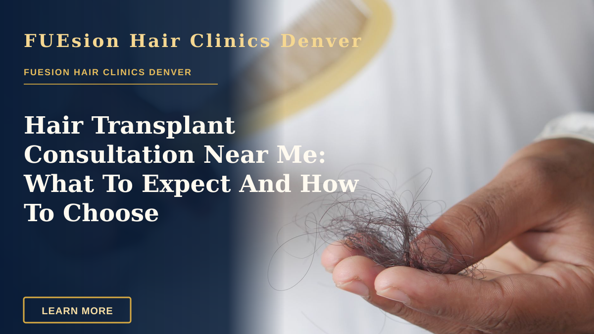 Hair Transplant Consultation Near Me: What To Expect And How To Choose — A detailed image showing hair loss with a comb in hand, symbolizing alopecia and related issues.