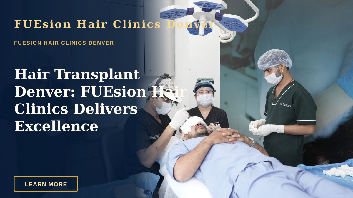Hair Transplant Denver: FUEsion Hair Clinics Delivers Excellence — Medical professionals conducting a hair transplant in a clinic setting.