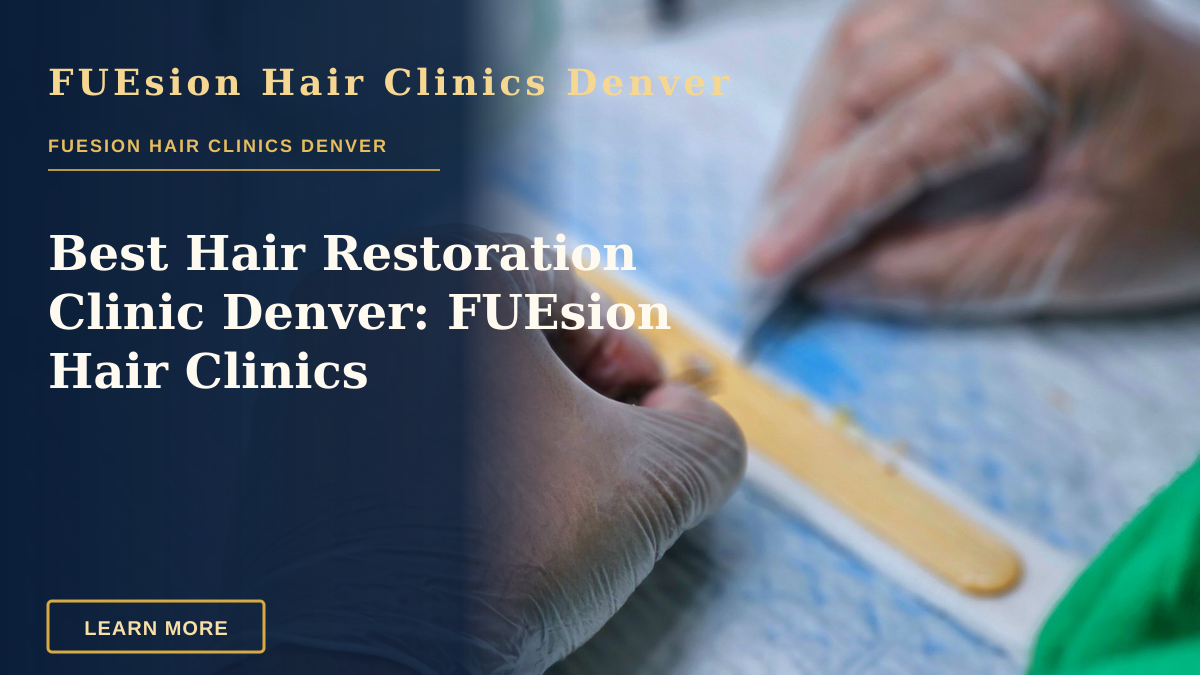 Best Hair Restoration Clinic Denver: FUEsion Hair Clinics — Detailed view of hair graft preparation during a hair transplant surgery.