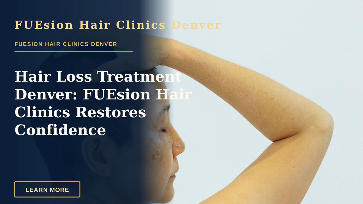 Hair Loss Treatment Denver: FUEsion Hair Clinics Restores Confidence — Back view of ethnic shirtless female with eyes closed on white background of studio