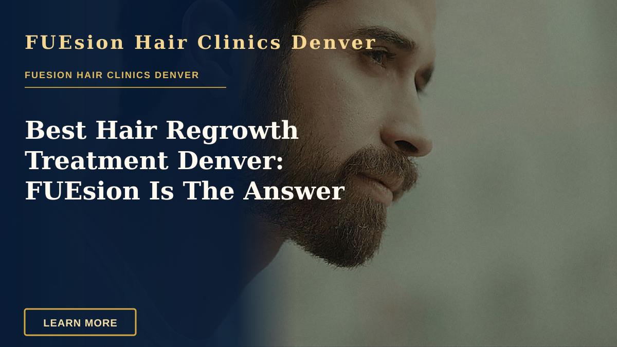 Best Hair Regrowth Treatment Denver: FUEsion Is The Answer — Side profile of a bearded man in an artistic setting, capturing a thoughtful expression.
