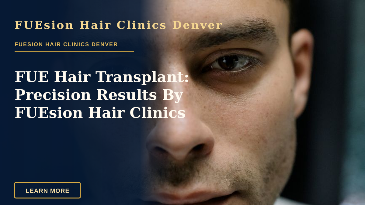 FUE Hair Transplant: Precision Results By FUEsion Hair Clinics — Intimate close-up portrait of a young man with a serious expression.