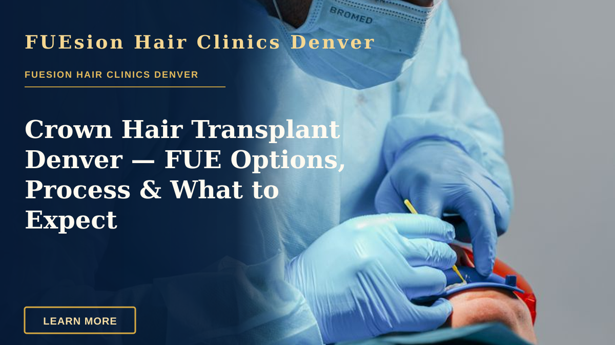 Crown Hair Transplant Denver — FUE Options, Process & What to Expect — A dentist performing a complex dental procedure using modern surgical equipment.