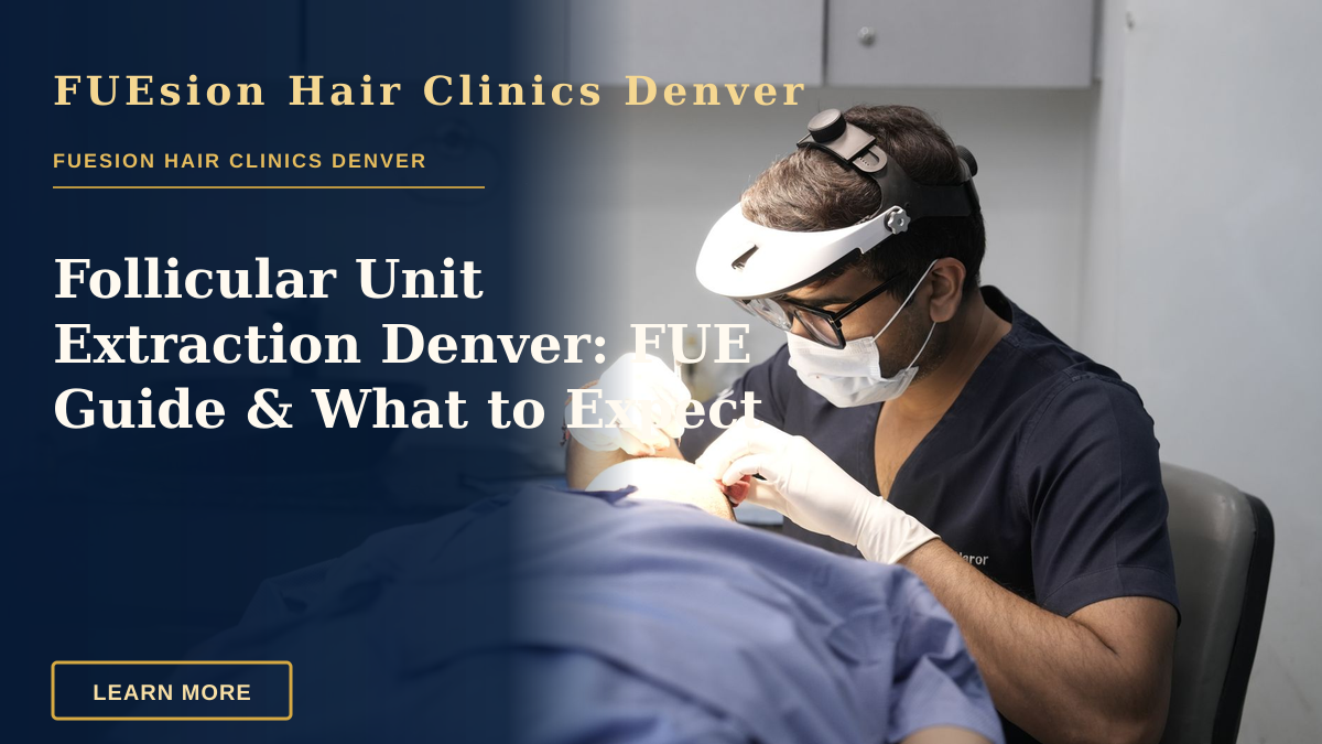 Follicular Unit Extraction Denver: FUE Guide & What to Expect — A dermatologist conducts a skin treatment on a patient in a modern clinic setting.