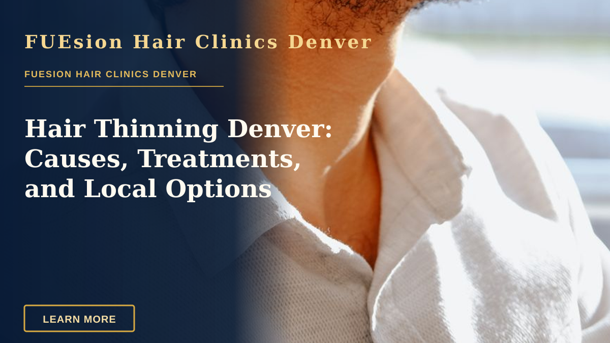 Hair Thinning Denver: Causes, Treatments, and Local Options — Side profile of a man in sunglasses, captured in natural light, conveying a relaxed mood.