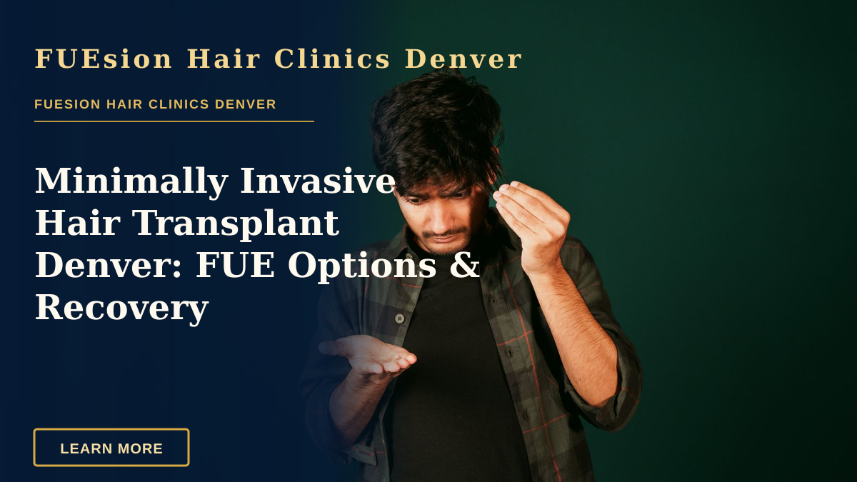 Minimally Invasive Hair Transplant Denver: FUE Options & Recovery — A young man examining hair loss indoors, reflecting self-care concerns.