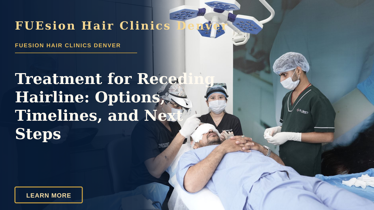 Treatment for Receding Hairline: Options, Timelines, and Next Steps — Medical professionals conducting a hair transplant in a clinic setting.