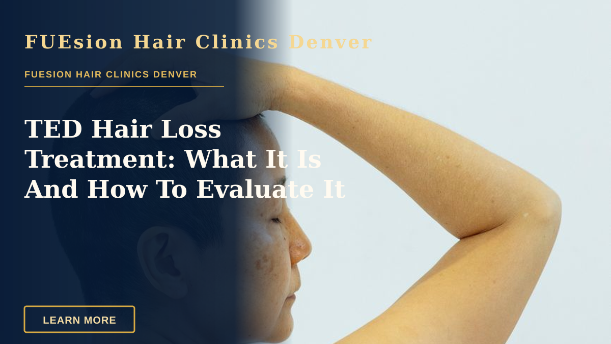 TED Hair Loss Treatment: What It Is And How To Evaluate It — Back view of ethnic shirtless female with eyes closed on white background of studio