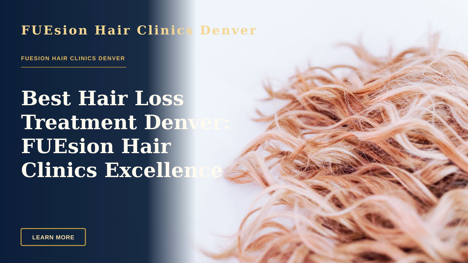 Best Hair Loss Treatment Denver: FUEsion Hair Clinics Excellence — Detailed close-up of wavy blonde hair texture on a light background, showcasing elegance and style.