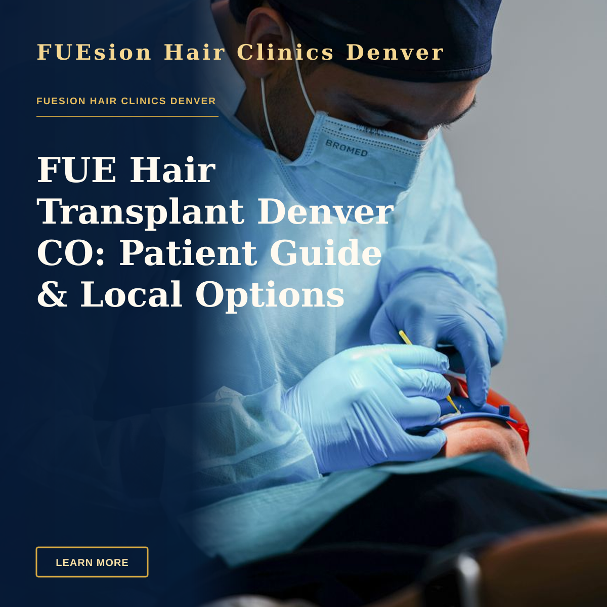FUE Hair Transplant Denver CO: Patient Guide & Local Options — A dentist performing a complex dental procedure using modern surgical equipment.