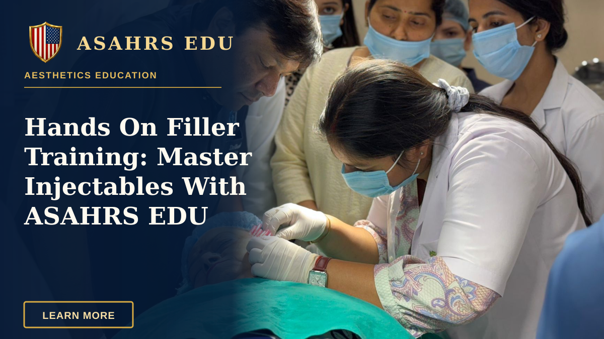 Hands On Filler Training: Master Injectables With ASAHRS EDU — Healthcare professionals performing a cosmetic procedure in a New Delhi clinic.