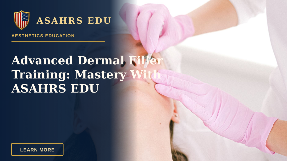 Advanced Dermal Filler Training: Mastery With ASAHRS EDU — Woman receiving a facial cosmetic injection in a professional clinic setting.