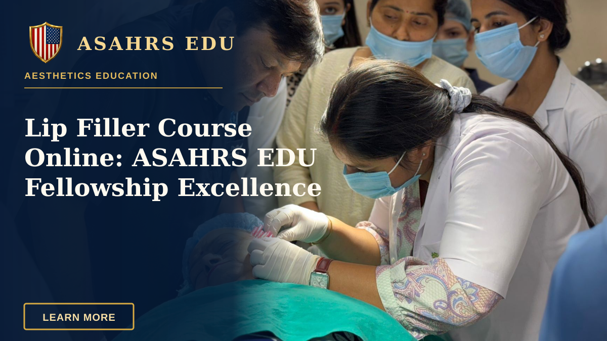 Lip Filler Course Online: ASAHRS EDU Fellowship Excellence — Healthcare professionals performing a cosmetic procedure in a New Delhi clinic.