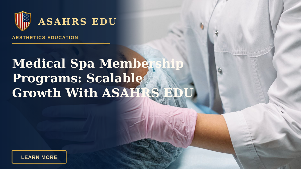 Medical Spa Membership Programs: Scalable Growth With ASAHRS EDU — A client receiving a relaxing facial treatment at a modern spa clinic.