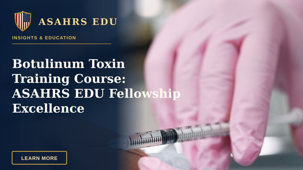 Botulinum Toxin Training Course: ASAHRS EDU Fellowship Excellence — Detailed view of a cosmetic injection procedure being performed in a clinical setting.