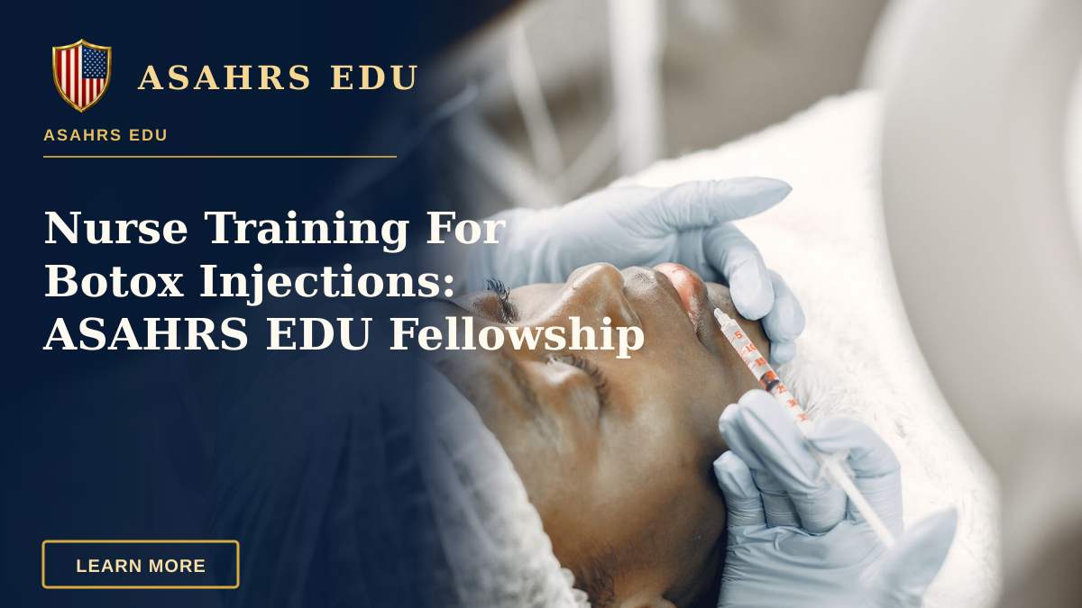Nurse Training For Botox Injections: ASAHRS EDU Fellowship — Close-up of a woman receiving a cosmetic lip injection in a clinic setting.