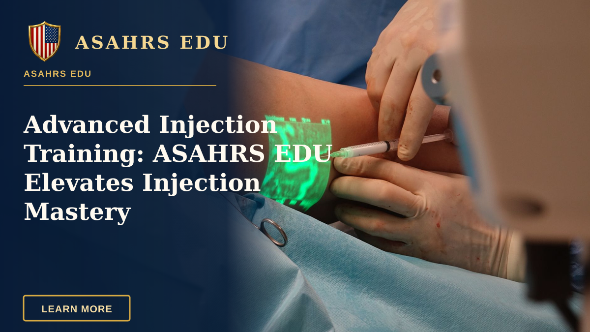 Advanced Injection Training: ASAHRS EDU Elevates Injection Mastery — A doctor performs a medical procedure using advanced vein visualization technology.