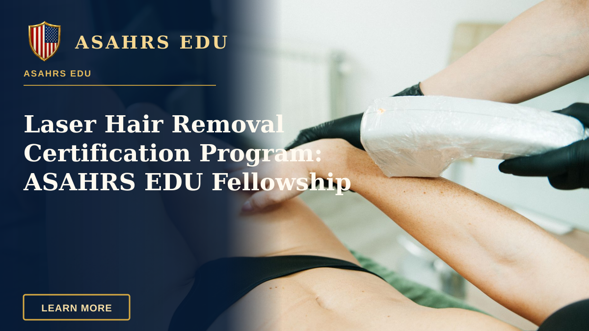 Laser Hair Removal Certification Program: ASAHRS EDU Fellowship — Close-up of laser hair removal on a woman's arm during a session in a modern spa.