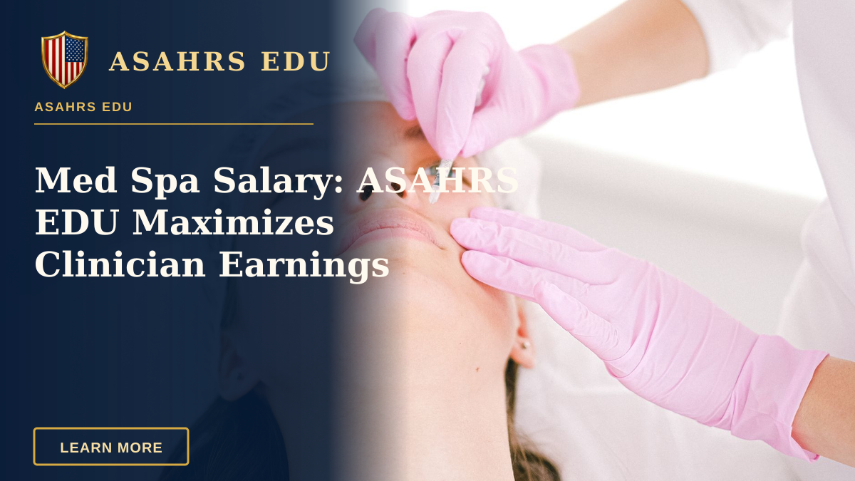 Med Spa Salary: ASAHRS EDU Maximizes Clinician Earnings — Woman receiving a facial cosmetic injection in a professional clinic setting.