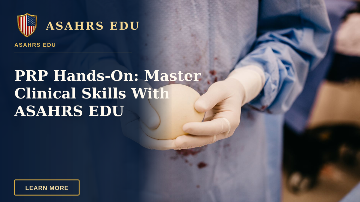 PRP Hands-On: Master Clinical Skills With ASAHRS EDU — Close-up of a surgeon holding a silicone implant prepared for surgery.