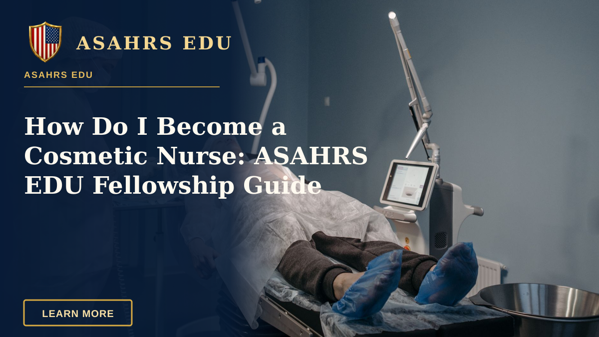 How Do I Become a Cosmetic Nurse: ASAHRS EDU Fellowship Guide — A healthcare professional performs a laser procedure on a female patient in a sterile operating room.