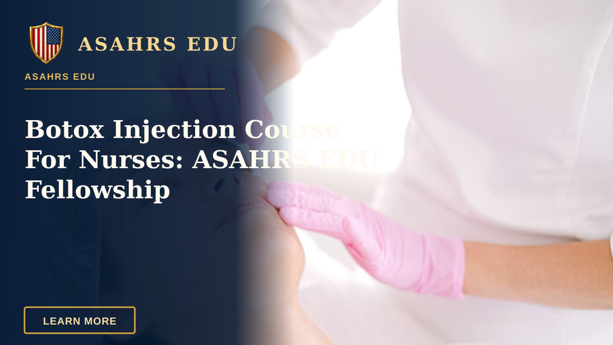 Botox Injection Course For Nurses: ASAHRS EDU Fellowship — Woman receives cosmetic injection in clinical setting, enhancing beauty using modern techniques.
