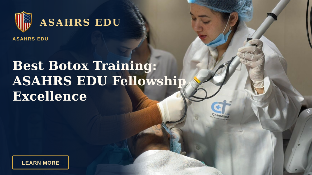 Best Botox Training: ASAHRS EDU Fellowship Excellence — A beautician administering cosmetic treatment to client in clinic.