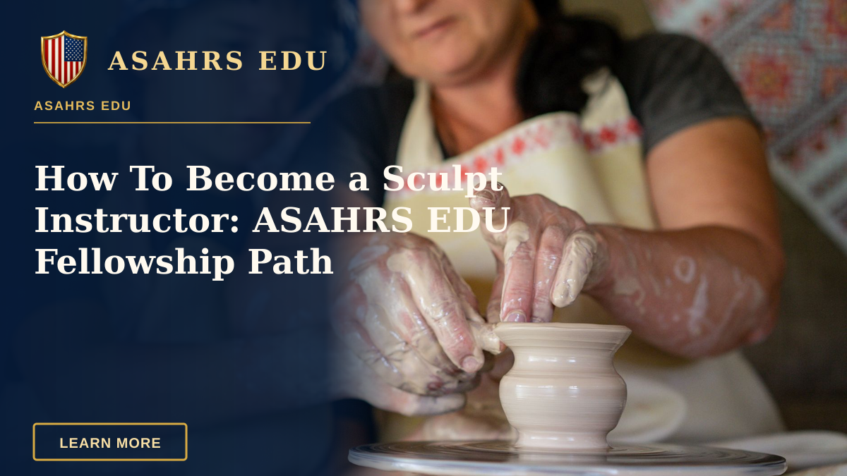 How To Become a Sculpt Instructor: ASAHRS EDU Fellowship Path — Mother guiding her son in a pottery craft session, shaping clay bowl on pottery wheel.