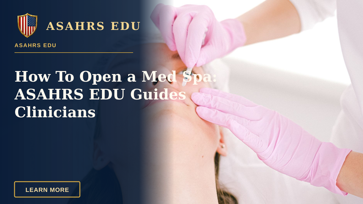 How To Open a Med Spa: ASAHRS EDU Guides Clinicians — Woman receiving a facial cosmetic injection in a professional clinic setting.