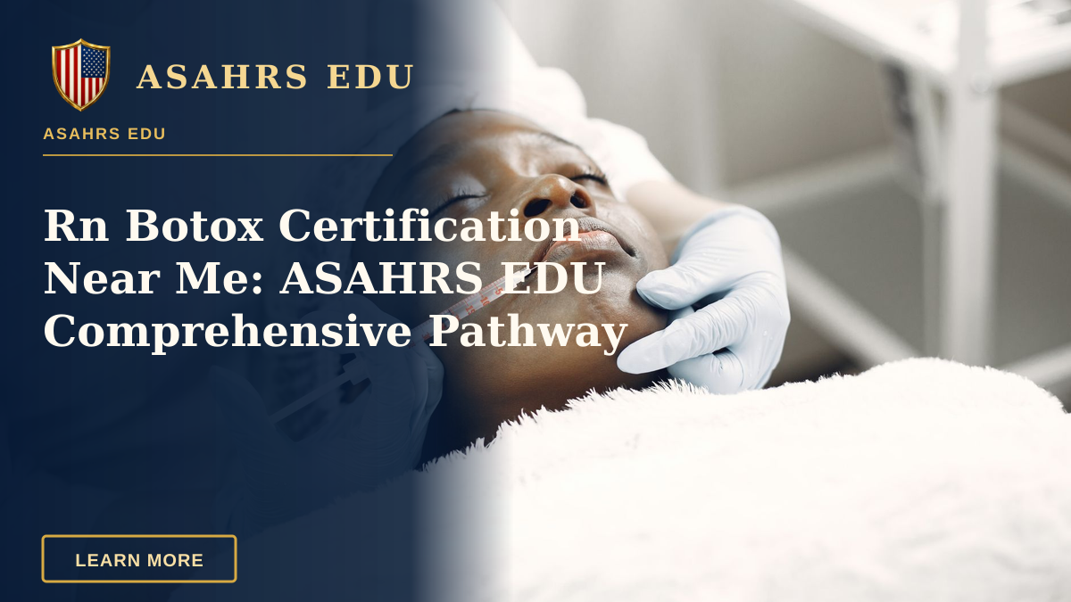 Rn Botox Certification Near Me: ASAHRS EDU Comprehensive Pathway — A beautician performs a delicate lip injection on a woman lying with eyes closed.