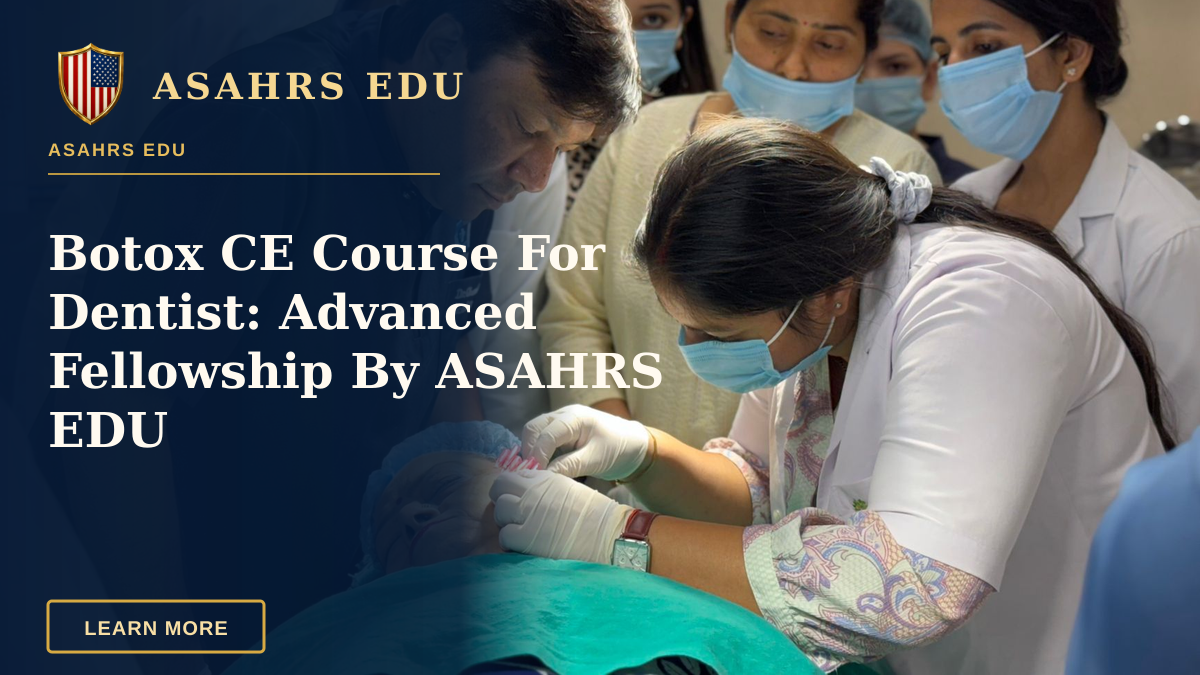Botox CE Course For Dentist: Advanced Fellowship By ASAHRS EDU — Healthcare professionals performing a cosmetic procedure in a New Delhi clinic.