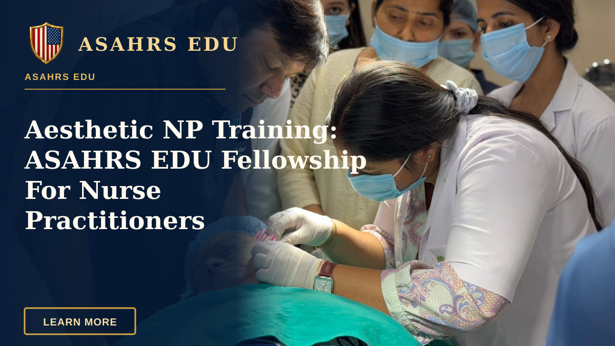 Aesthetic NP Training: ASAHRS EDU Fellowship For Nurse Practitioners — Healthcare professionals performing a cosmetic procedure in a New Delhi clinic.