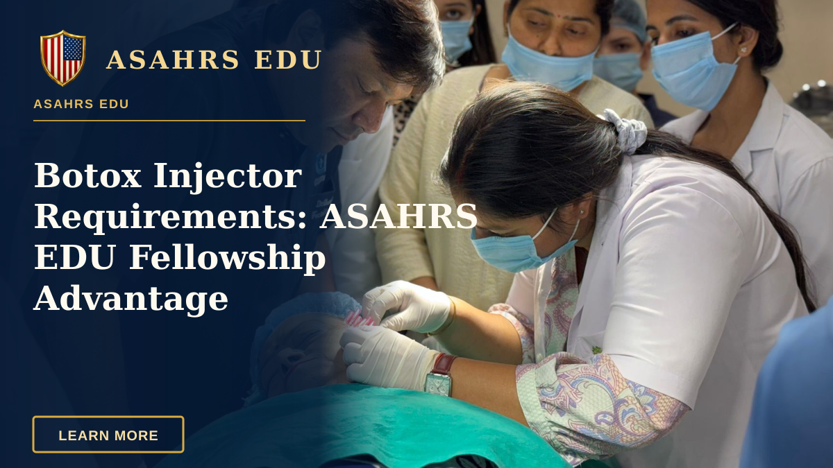 Botox Injector Requirements: ASAHRS EDU Fellowship Advantage — Healthcare professionals performing a cosmetic procedure in a New Delhi clinic.