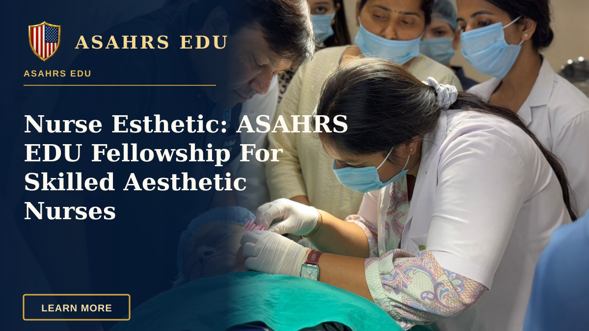 Nurse Esthetic: ASAHRS EDU Fellowship For Skilled Aesthetic Nurses — Healthcare professionals performing a cosmetic procedure in a New Delhi clinic.