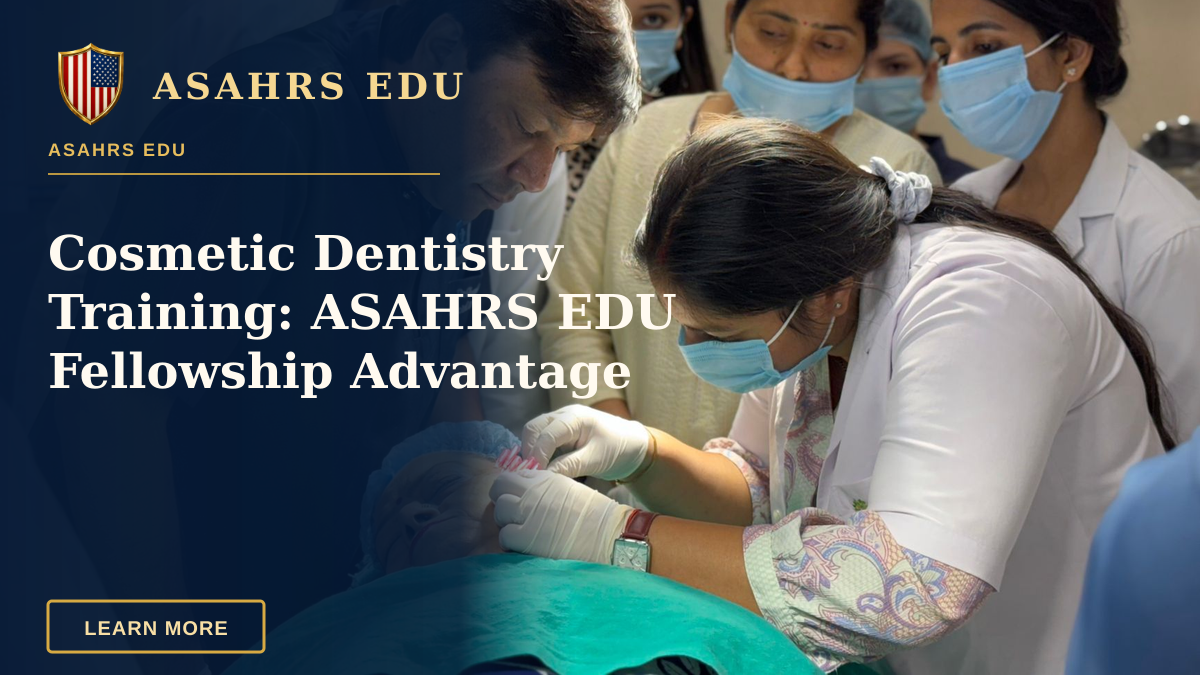 Cosmetic Dentistry Training: ASAHRS EDU Fellowship Advantage — Healthcare professionals performing a cosmetic procedure in a New Delhi clinic.