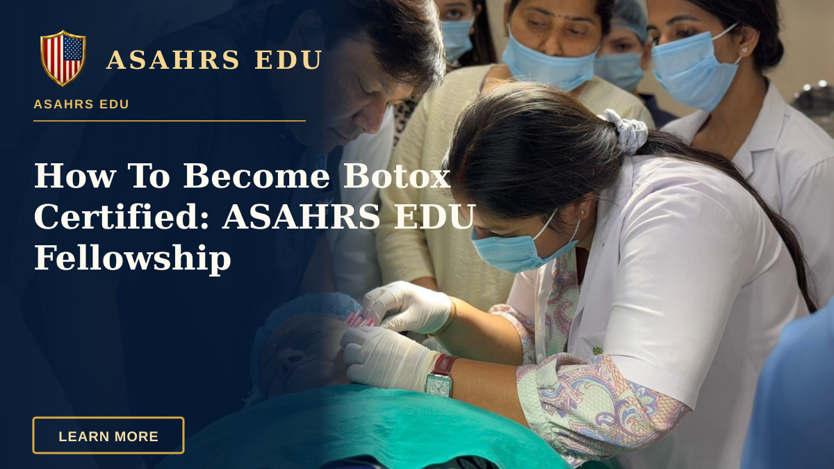 How To Become Botox Certified: ASAHRS EDU Fellowship — Healthcare professionals performing a cosmetic procedure in a New Delhi clinic.