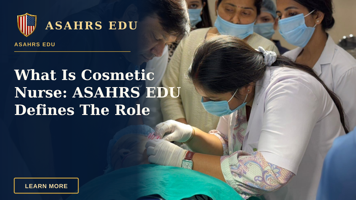 What Is Cosmetic Nurse: ASAHRS EDU Defines The Role — Healthcare professionals performing a cosmetic procedure in a New Delhi clinic.