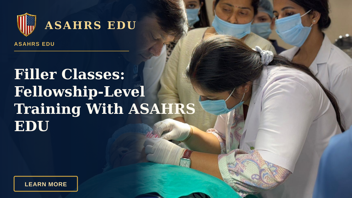 Filler Classes: Fellowship-Level Training With ASAHRS EDU — Healthcare professionals performing a cosmetic procedure in a New Delhi clinic.