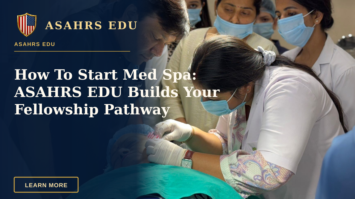 How To Start Med Spa: ASAHRS EDU Builds Your Fellowship Pathway — Healthcare professionals performing a cosmetic procedure in a New Delhi clinic.