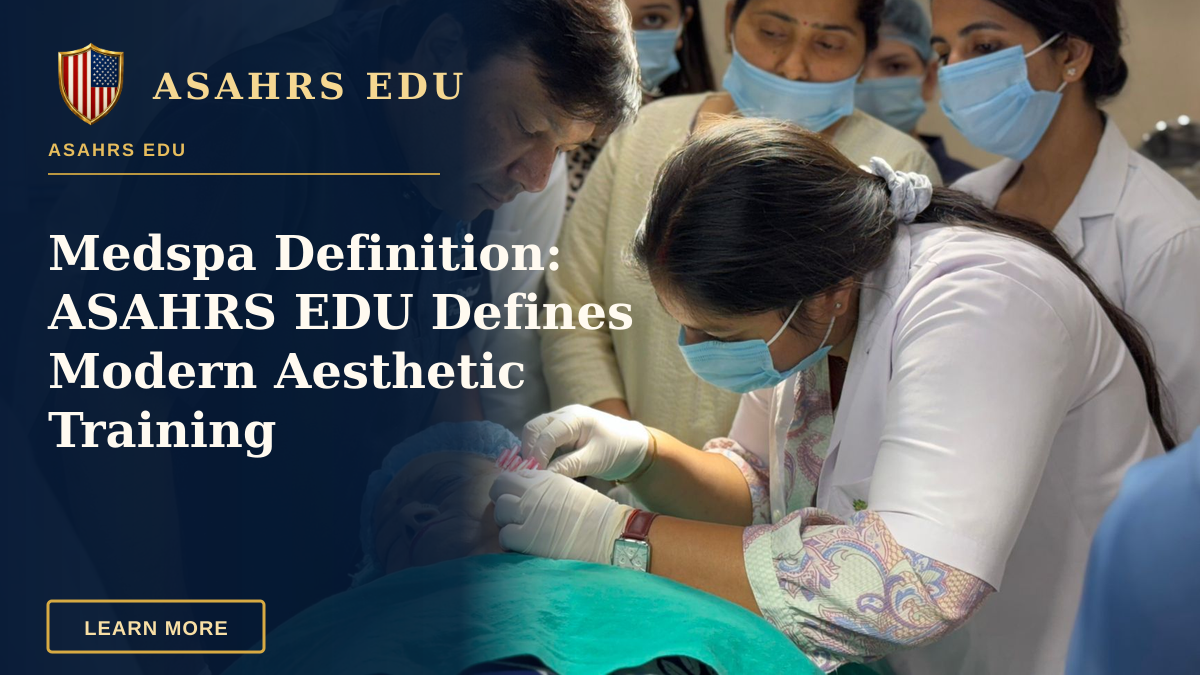 Medspa Definition: ASAHRS EDU Defines Modern Aesthetic Training — Healthcare professionals performing a cosmetic procedure in a New Delhi clinic.