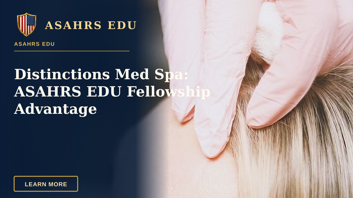Distinctions Med Spa: ASAHRS EDU Fellowship Advantage — Close-up of a cosmetic injection procedure in a modern spa setting, enhancing beauty and wellness.